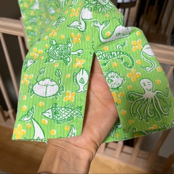 Lilly Pulitzer White Tag Vintage Sea Creature Print Cropped Pants 6 - Picture 4 of 10